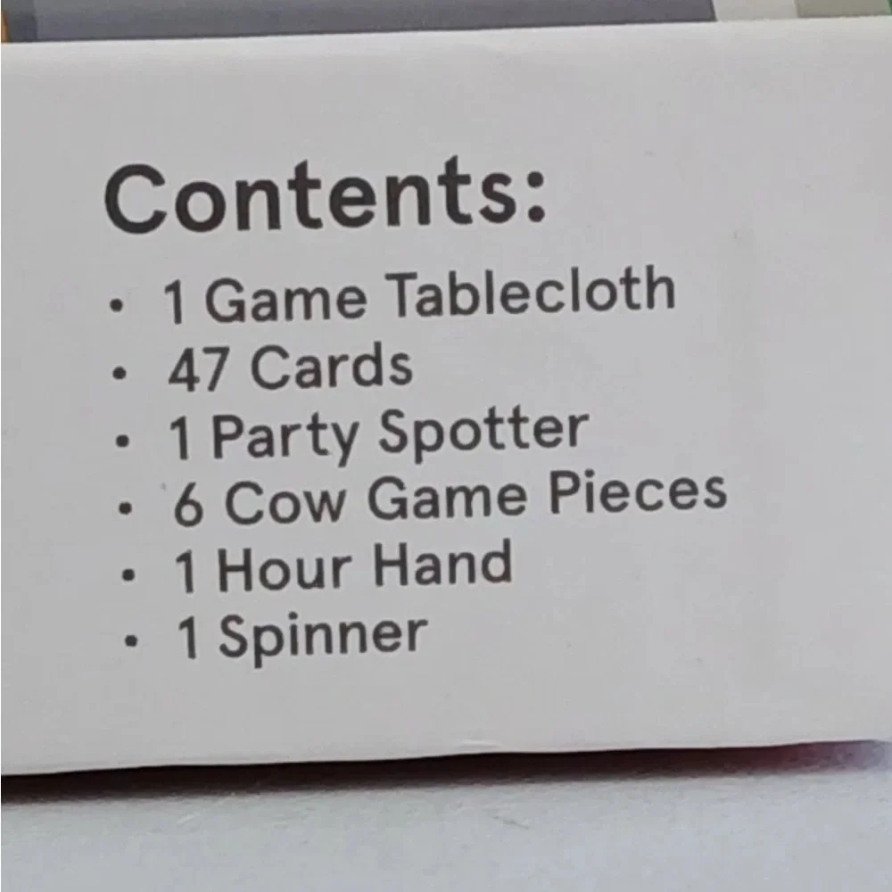 Chick fil a Cow Party Game Set - Multicolor family night